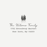 Woodland Address Stamp