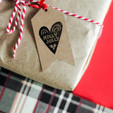 Christmas Heart Rubber Stamp