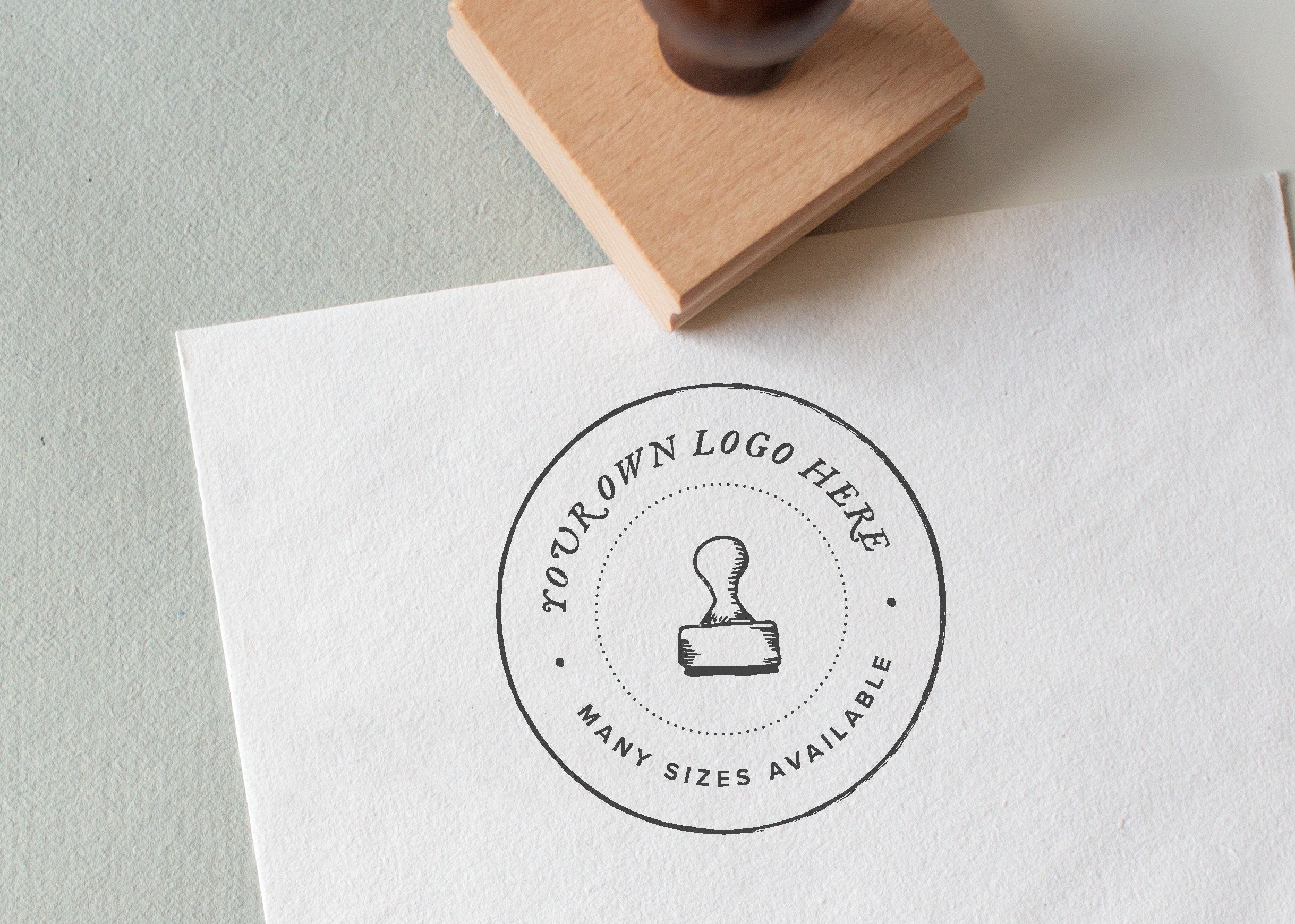 Custom Logo Stamp Eco Friendly Oak Stamp Packaging Stamp