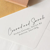 Personalised Typewriter Address Stamp | Custom Traditional Address Stamp | Eco Reclaimed Oak or Self-Inking