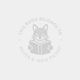 raised impression of an animal design with the wording 'this book belongs to' 