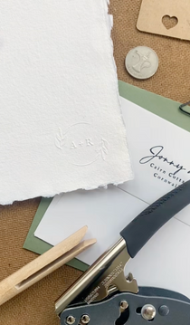 Botanical Wedding Embosser with couples initials 