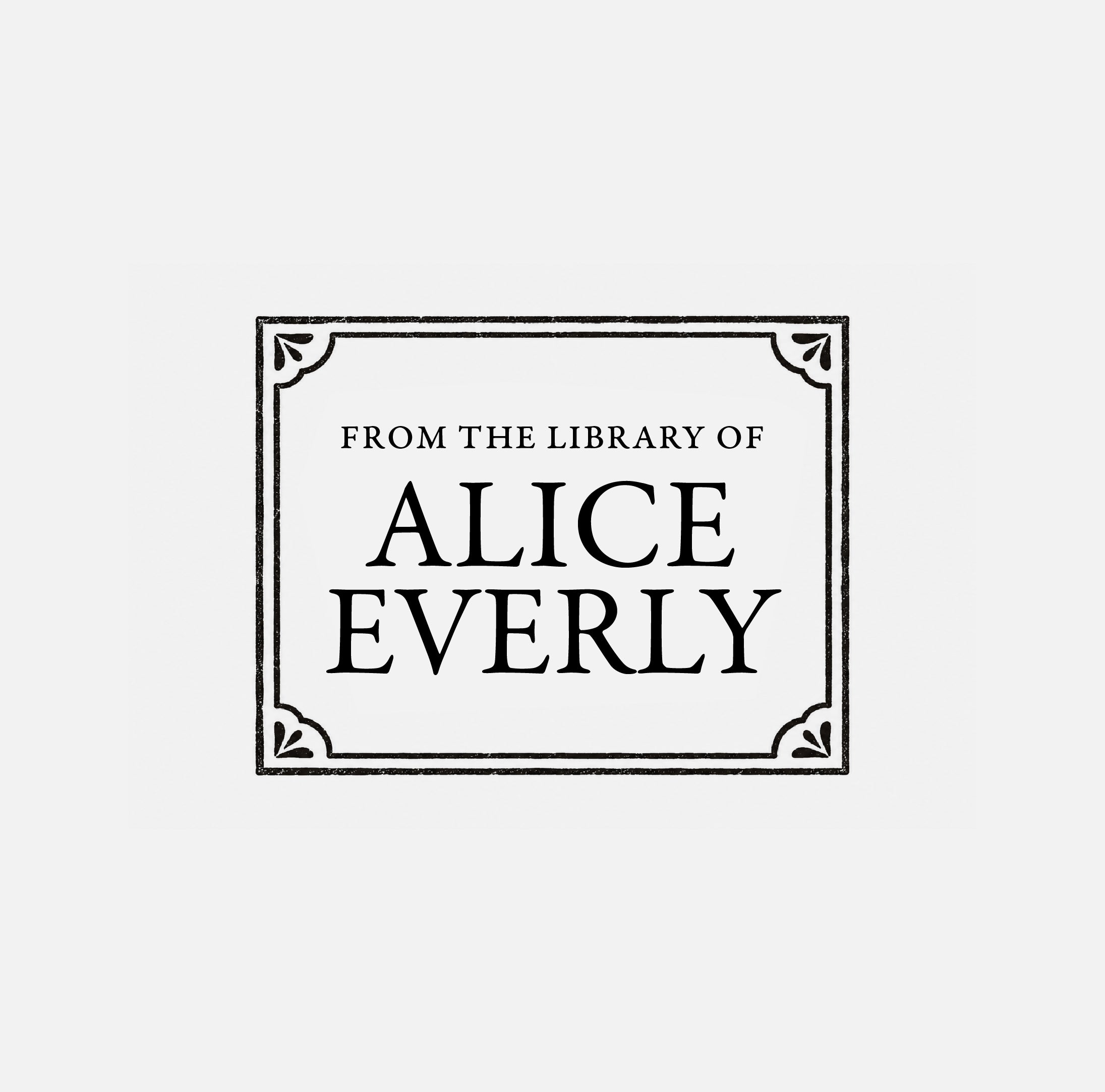Custom Vintage Library Stamp