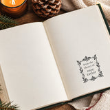 Floral Frame Library Stamp