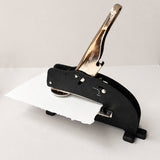 custom long reach embosser embossing a piece of paper 
