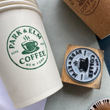 Custom Coffee Cup Stamp With Ink Pad