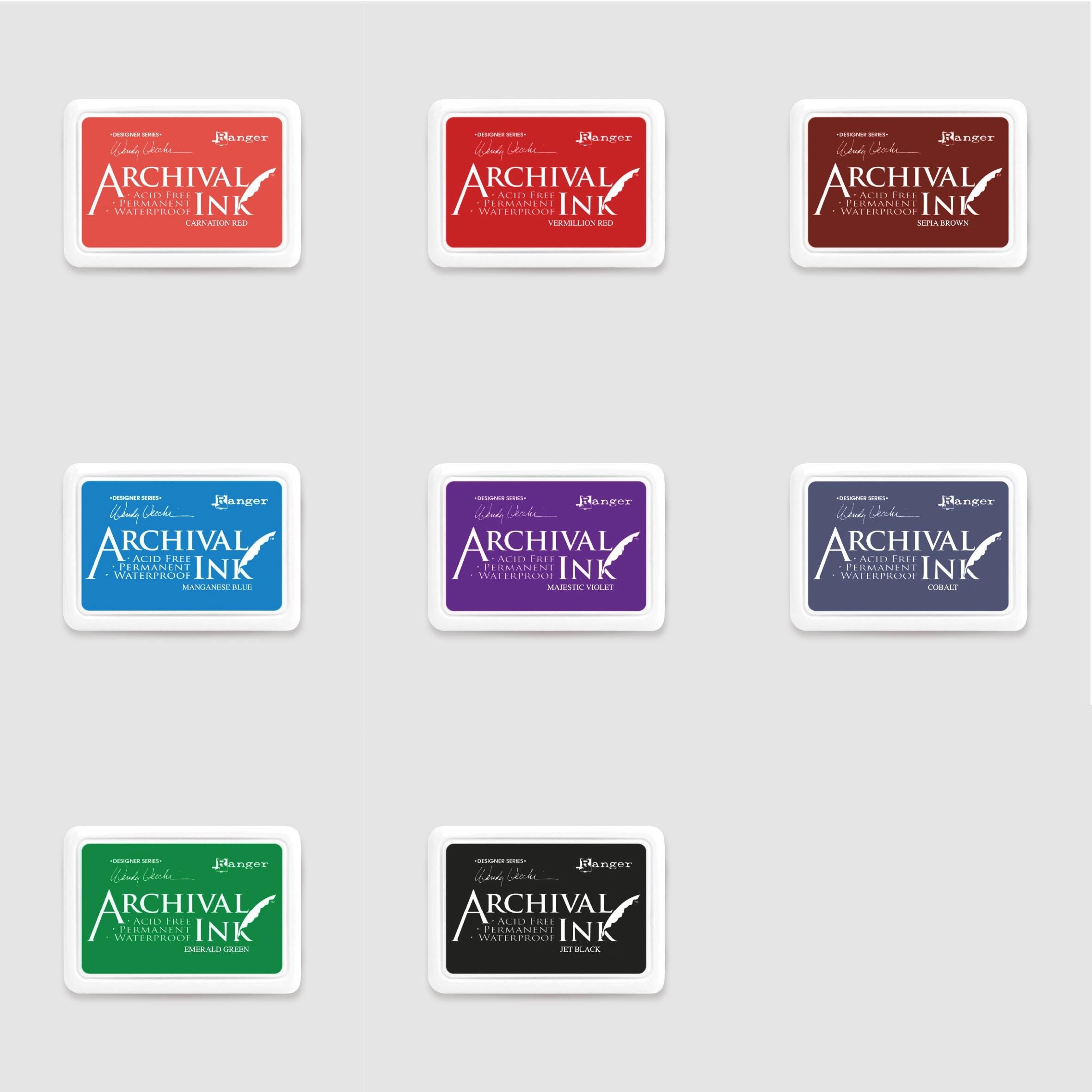 Large Ranger Archival Ink pad 4 x 6 inches, Waterproof Ink Pad, 8 Colors Available