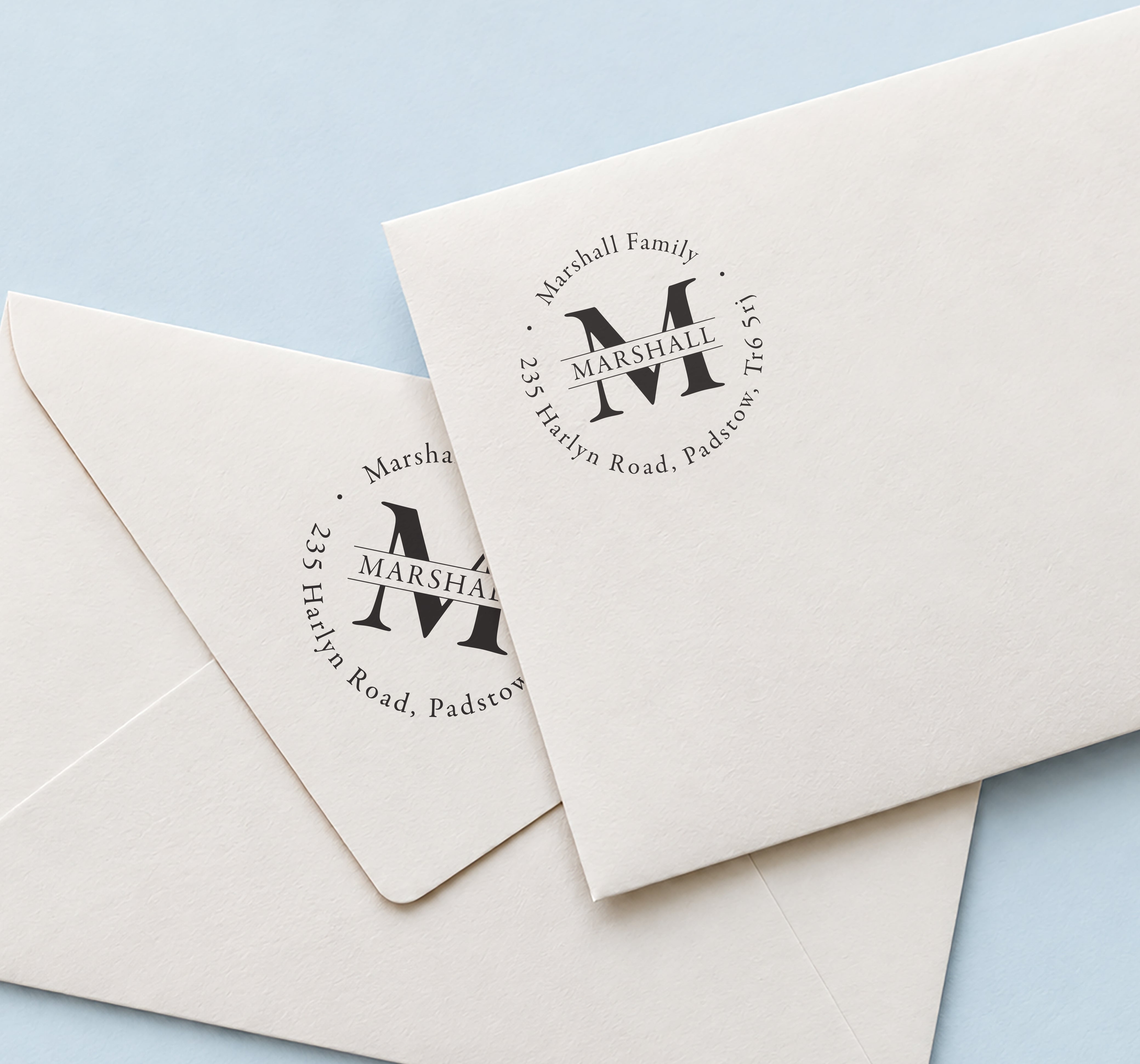 Custom Monogram Return Address Stamp