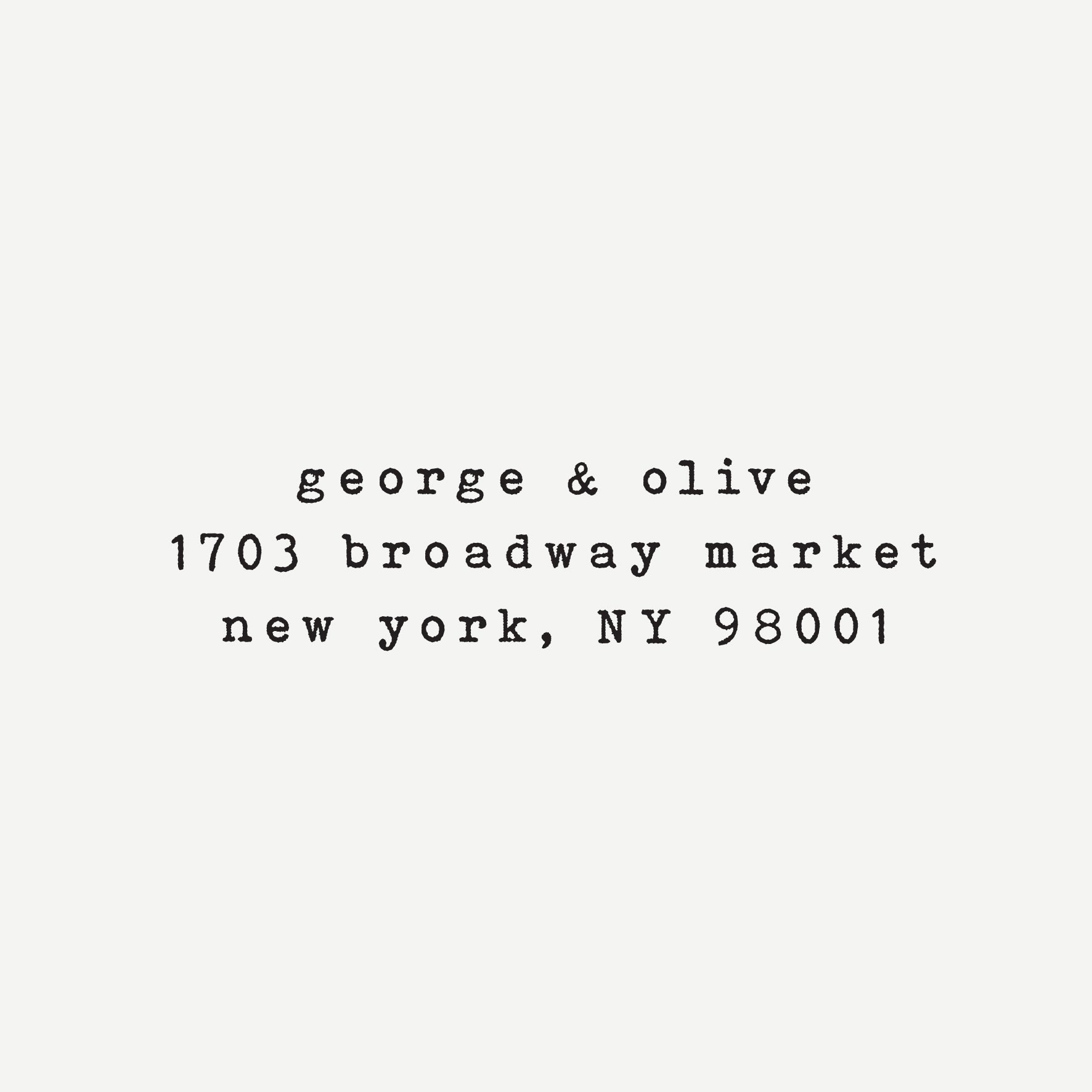Typewriter Address Stamp