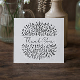 Botanical Thank You Rubber Stamp