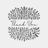 Botanical Thank You Rubber Stamp