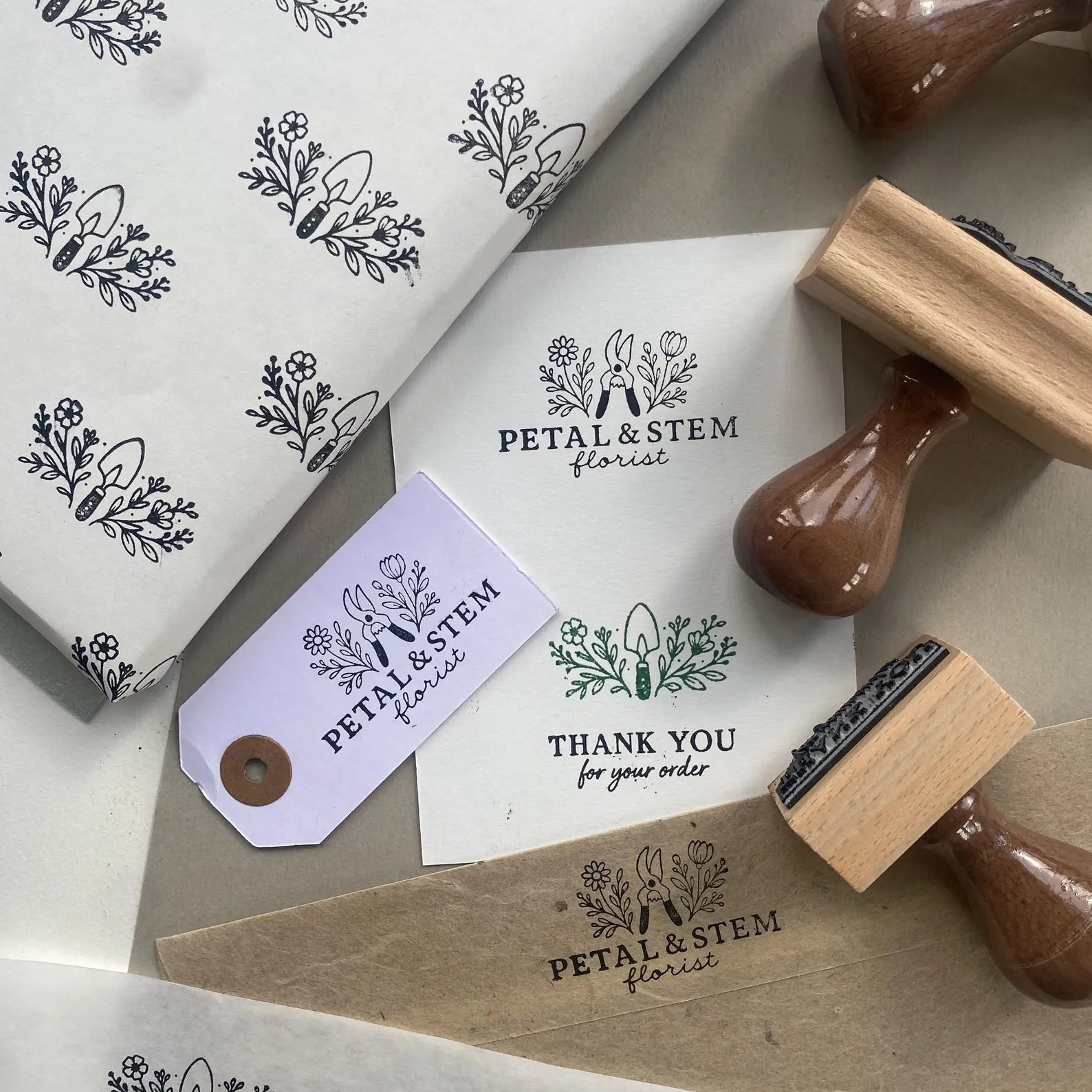 Wooden Rubber Stamp - Any Size
