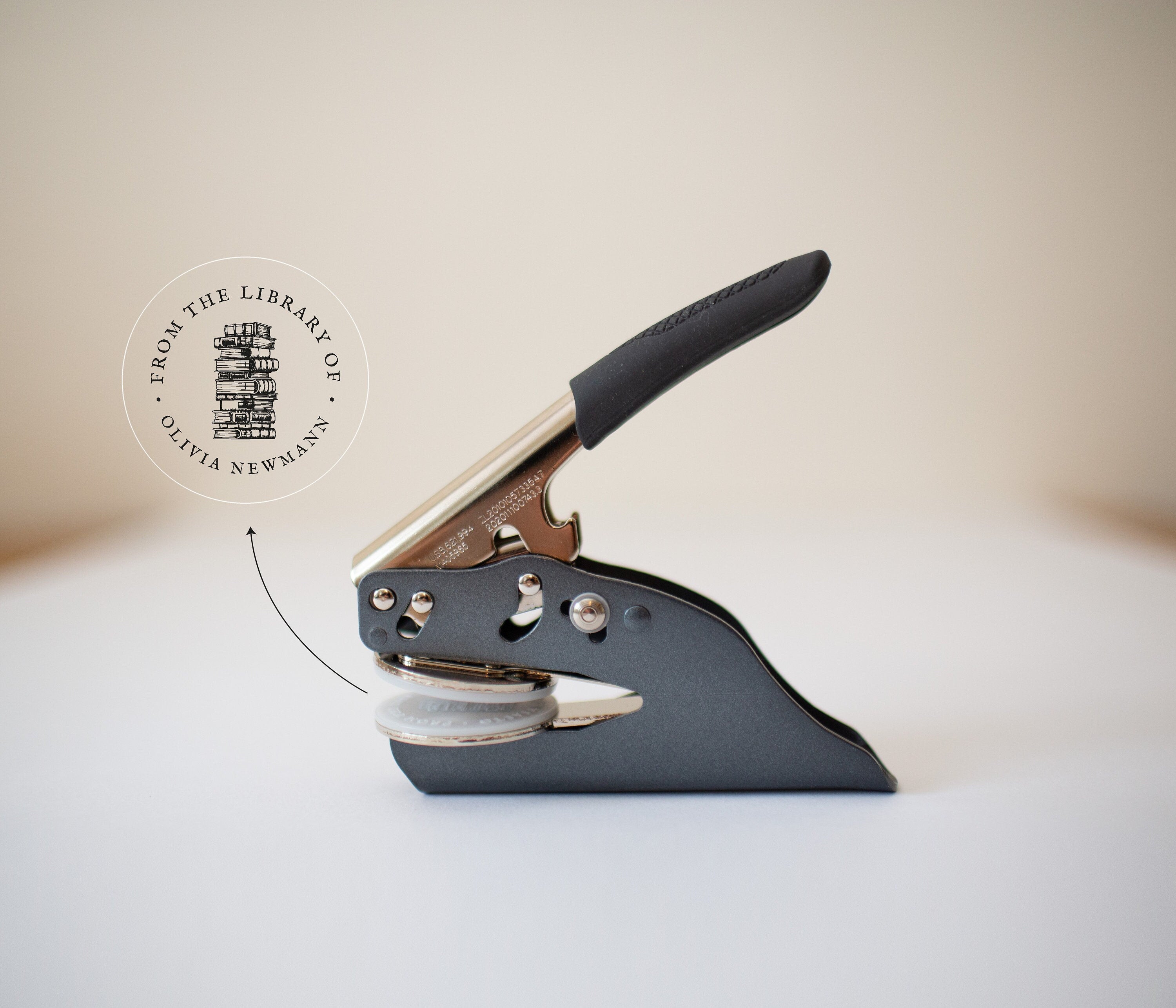 Personal Library Embosser Stamp, Custom Library Embosser, Custom Embossing Stamp