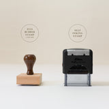 Black Cat Address Stamp, Self-Inking or Wooden Rubber Stamp