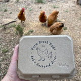 Farm Fresh Eggs Rubber Stamp, Chicken Logo, egg box stamp