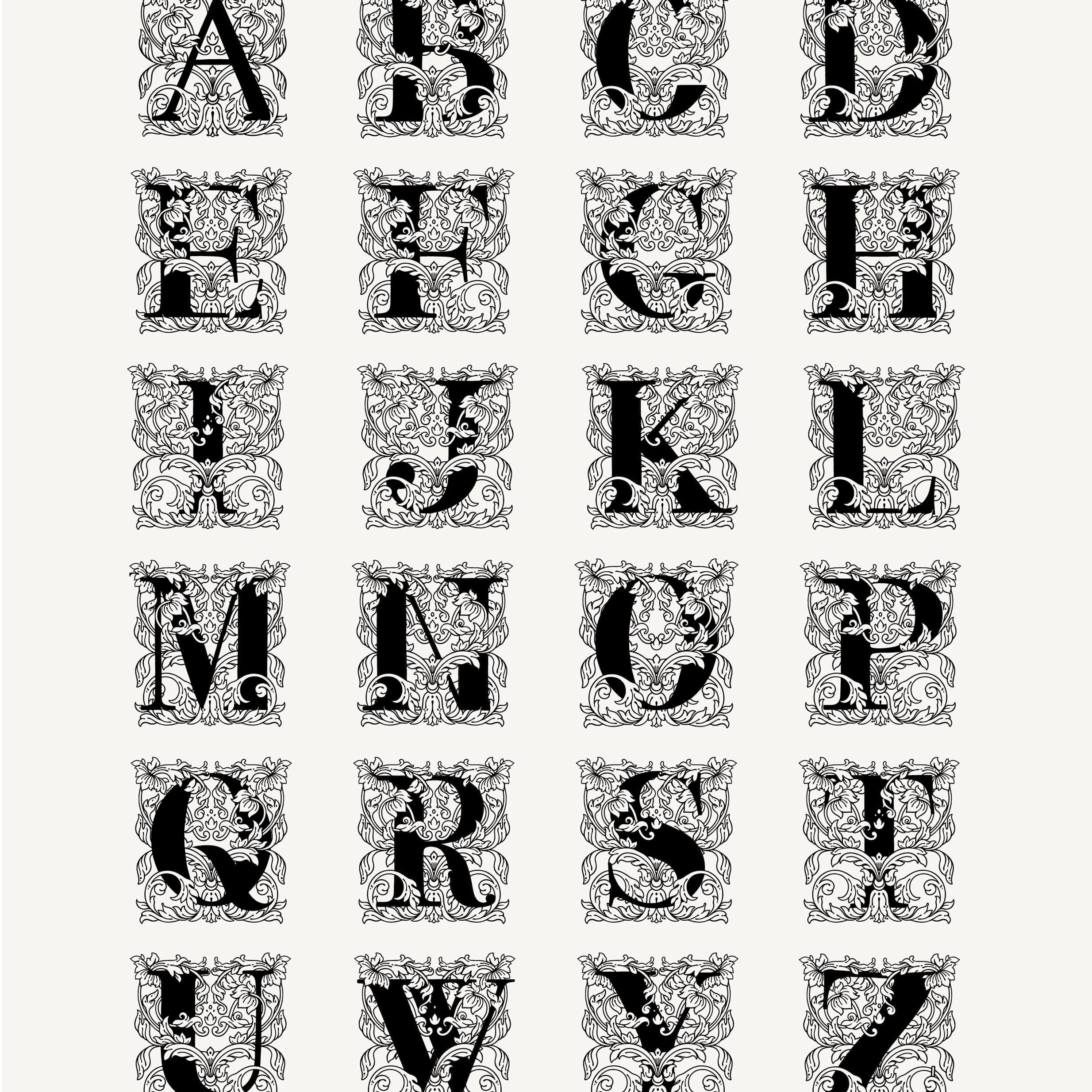 Flower Monogram Book Stamp or Embosser | Made in UK & USA | 1.5 inches | Rubber Stamp, Self Inking Stamp or Embosser