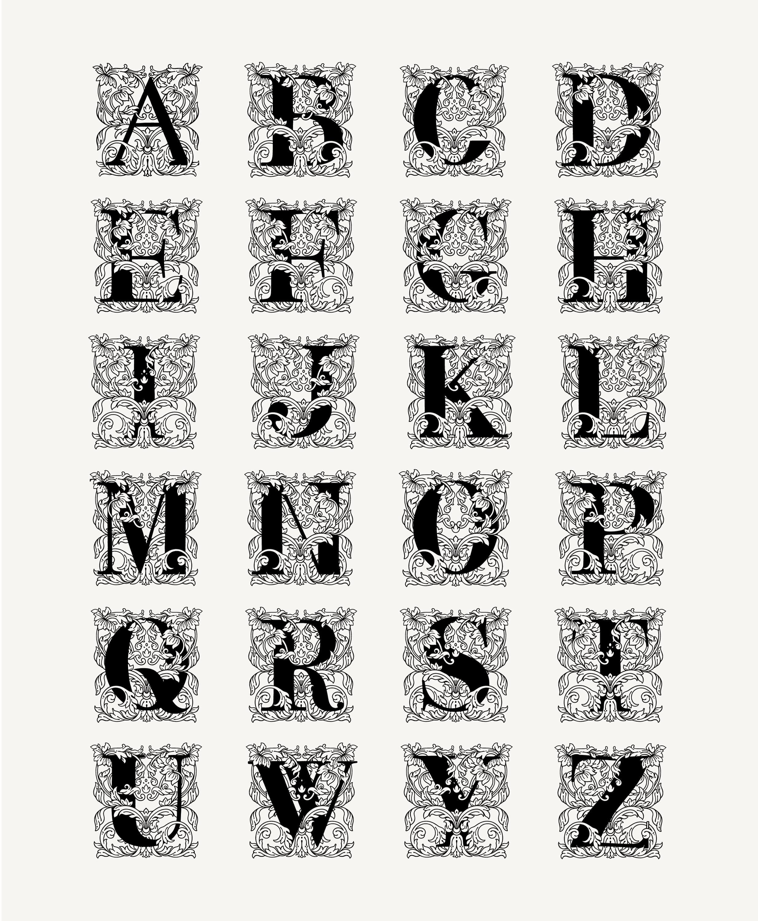 Flower Monogram Book Stamp or Embosser | Made in UK & USA | 1.5 inches | Rubber Stamp, Self Inking Stamp or Embosser