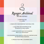 Ranger Archival Ink pad 2 x 3 inches, Waterproof Ink Pad, 48 Colors Available
