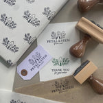 Floral Logo Rubber Stamp for Gardeners & Flower Shops