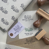 Floral Logo Rubber Stamp for Gardeners & Flower Shops