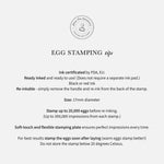 Custom Egg Stamp - Upload Your Design, 17mm diameter