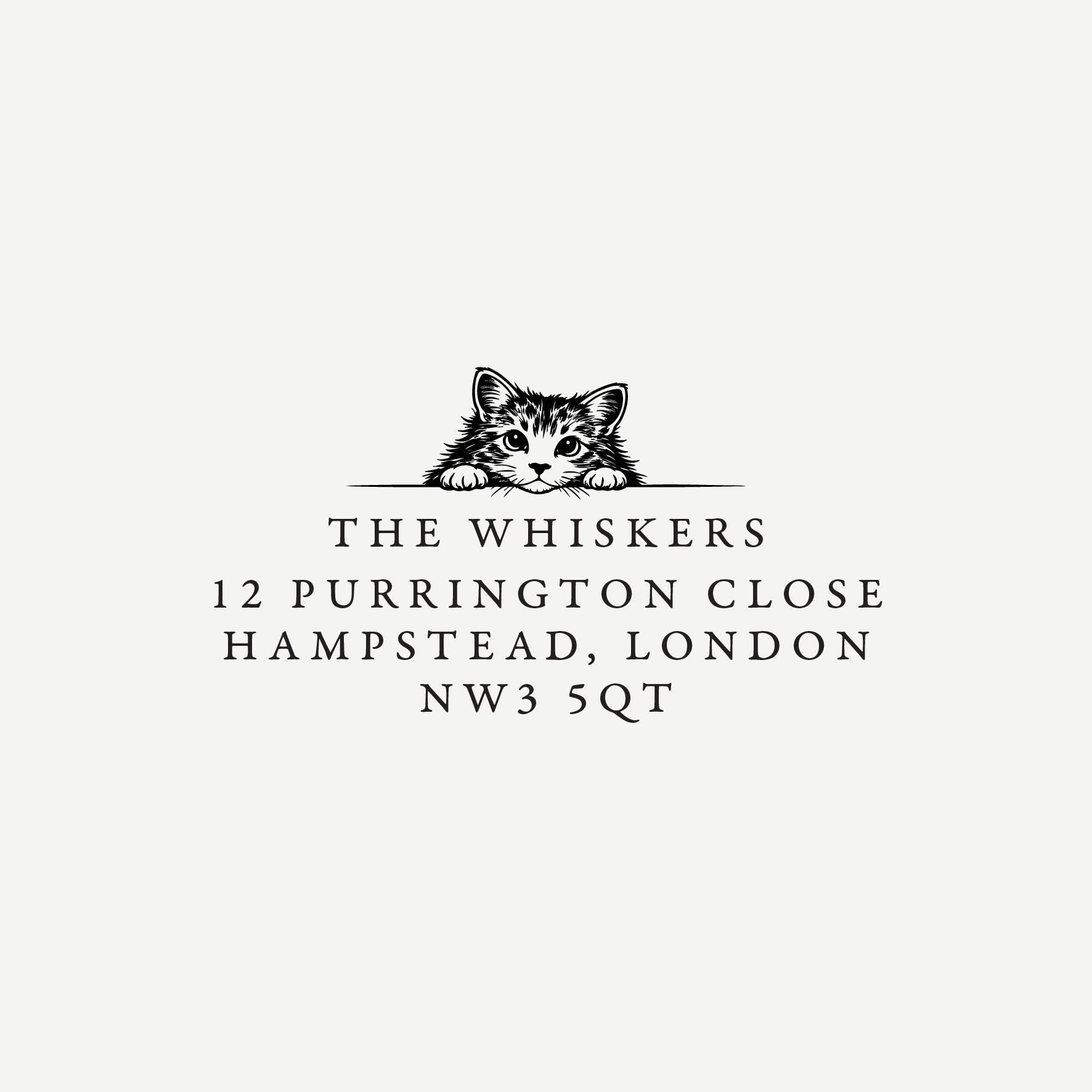 Cat Address Stamp