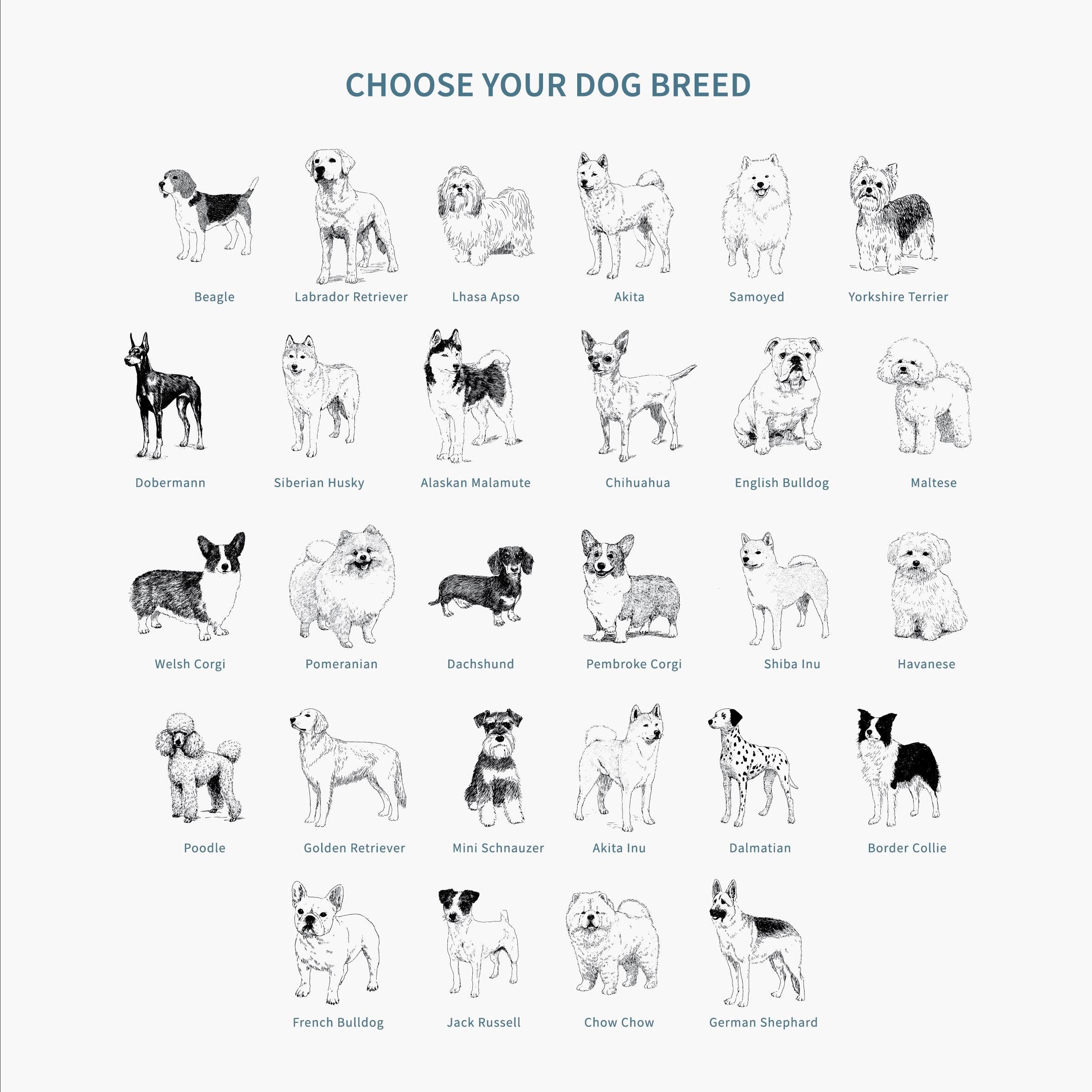 Custom Dog Address Stamp – 28 Dog Breeds to Choose From
