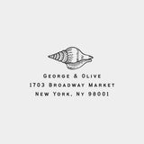 Custom Seashell Address Stamp, Coastal Return Address Stamp, Beach Themed Wedding Invitation Stamp