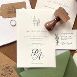 Custom Wedding Stamp with Initials - About You Stationery 