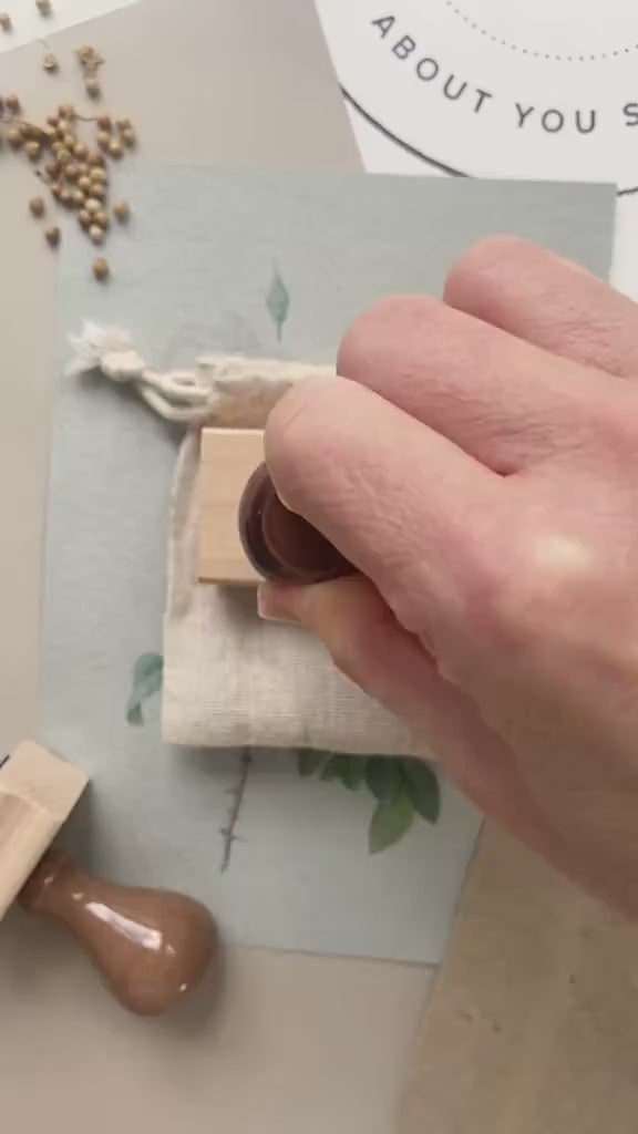 Floral Logo Rubber Stamp for Gardeners & Flower Shops