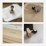 Our personalized stamp with your logo can be used to customize paper, boxes, packaging, and elevate your branding.