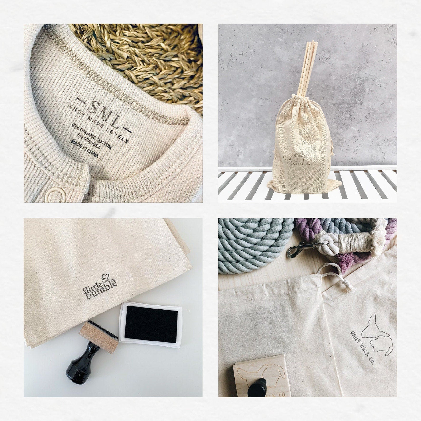 With your logo stamp, you can print your logo on clothes and fabric to personalize your products.