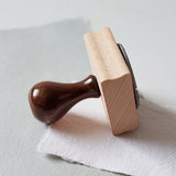 Our wedding stamp is made of solid wood and eco reclaimed oak