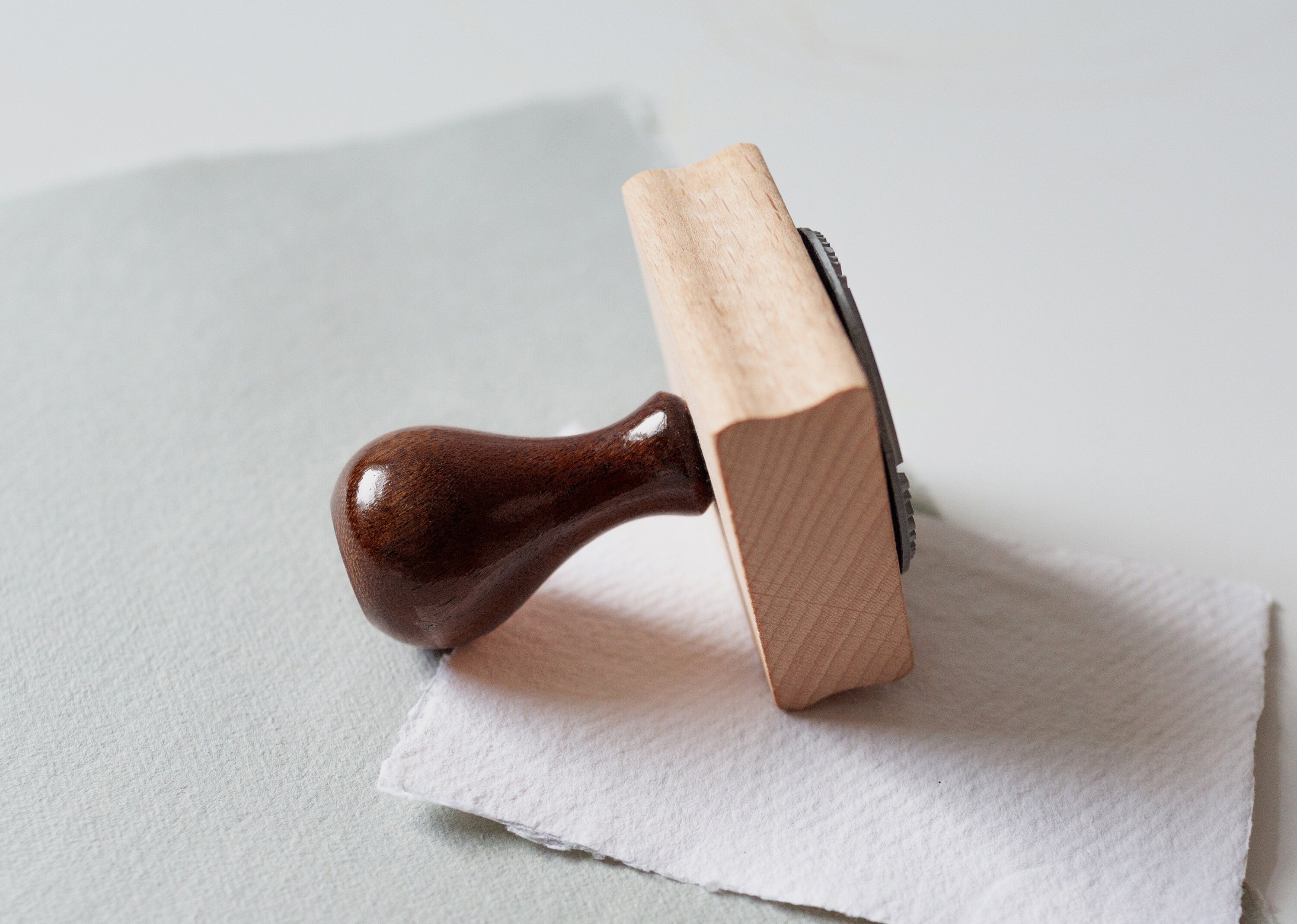 Our wedding stamp is made of solid wood and eco reclaimed oak