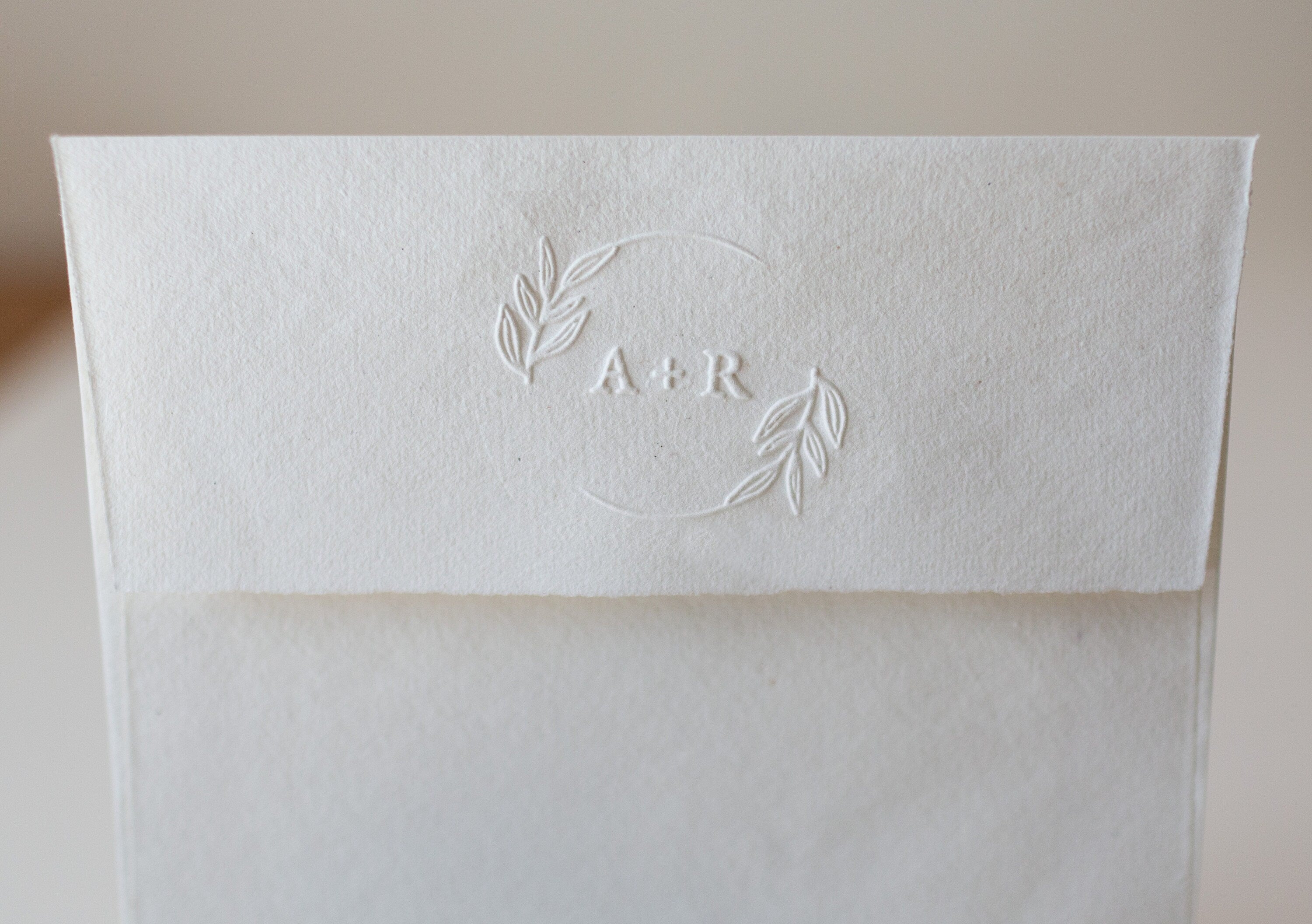 Traditional Wedding Initials Embosser – About You Stationery