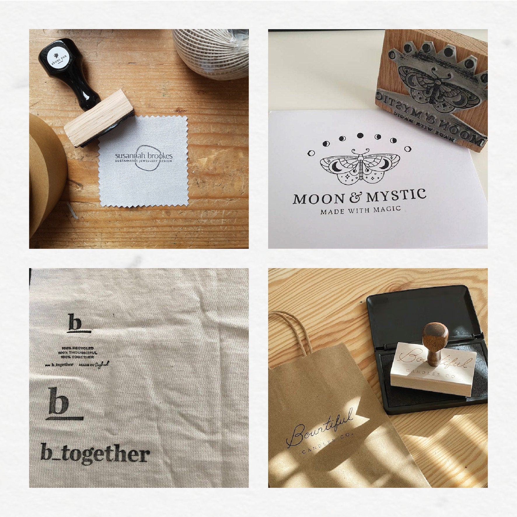 The logo stamp is ideal for personalizing packaging, bags, creating designs, and leaving room for creativity in your branding.
